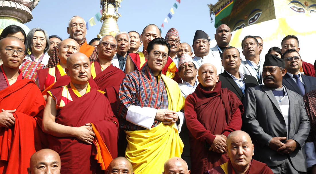 भुटानी राजाले गरे विश्वसम्पदा सूचीमा सूचीकृत स्वयम्भूनाथको दर्शन