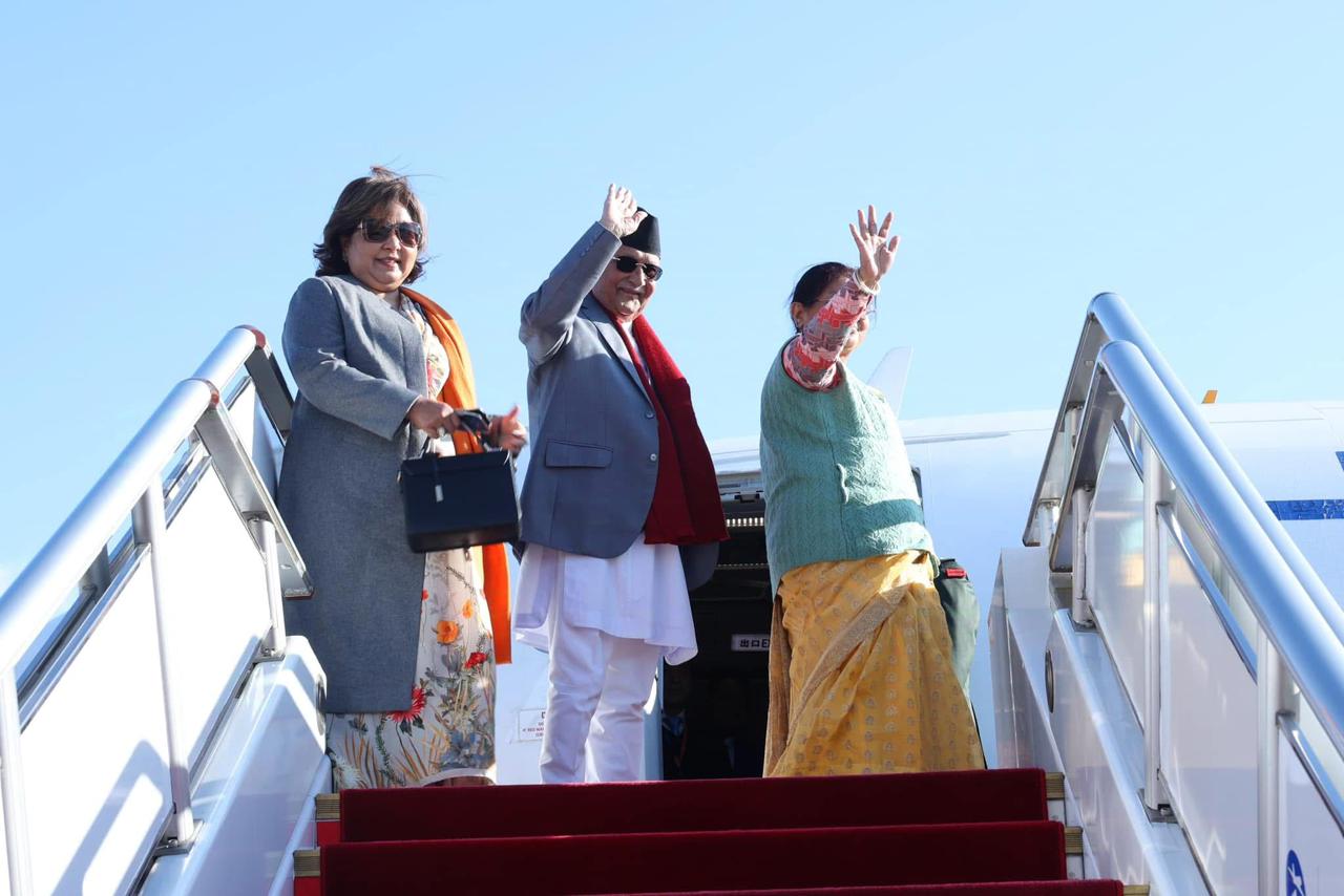 चीनकाे चार दिने औपचारीक भ्रमण सकेर प्रधानमन्त्री ओली काठमाडौं प्रस्थान