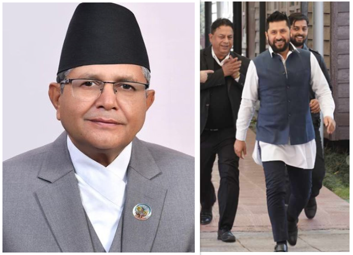 सभामुख घिमिरेलाई भेट्न रवि लामिछाने सिंहदरबारमा